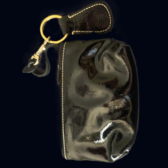 Dooney & Bourke Black Patten-Leather Florentine Wristlet with Bag Charm  NWOT - Picture 11 of 12